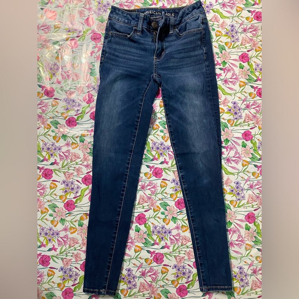 AE Dark Blue Skinny Jeans - American Eagle
